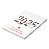 赤い卒業式キャンディバーラップ党の好意 ノートパッド (回転)