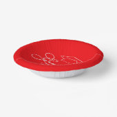 赤い卒業式パーティー ペーパーボウル (傾斜あり)