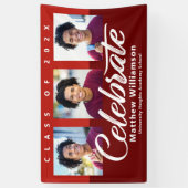 赤い卒業式3フォトスクはっきりしたリッモダント 横断幕 (縦)