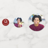 赤い卒業式3フォトスクリプはっきりしたトキャップのミニマリスト コンフェッティ (裏面)