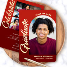 赤い卒業式4フォトスクリプトアーチパーティー実在金ゴールド