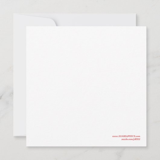 赤い卒業発表で311番の首席卒業生 案内状 (裏面)