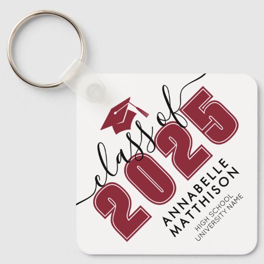 赤い卒業 キーホルダー (正面)