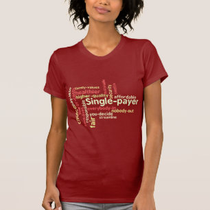 赤い単語の雲のTシャツ Tシャツ