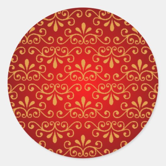 赤い印と金ゴールド ラウンドシール (正面)