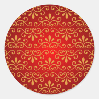 赤い印と金ゴールド ラウンドシール