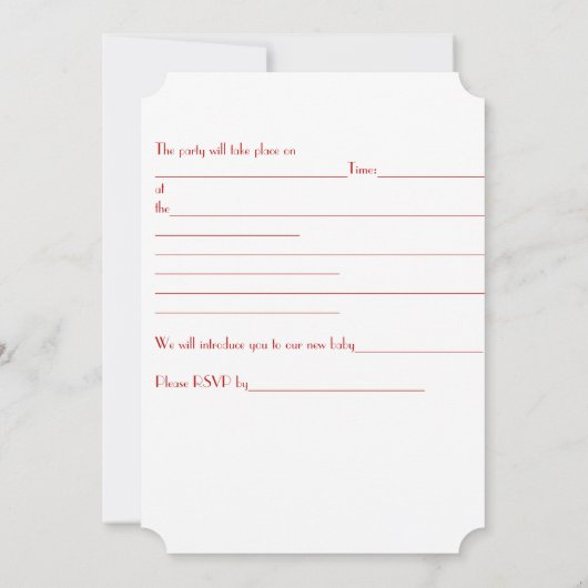 赤い卵とジンジャーのパーティーへの招待状 招待状 (裏面)