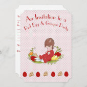 赤い卵とジンジャーのパーティーへの招待状 招待状 (正面/裏面)