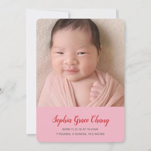 赤い卵と生姜のパーティー100日の写真の招待 招待状 (裏面)