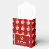 赤い卵ジンジャーパーティーお願いボックスパーソナライズされた フェイバーボックス (オープン)