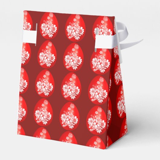 赤い卵ジンジャーフーパーティーお気に入りボックスパーソナライズされた フェイバーボックス (裏面サイド)