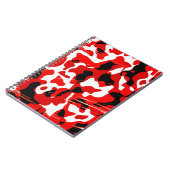 赤い原子灰の迷彩柄(AOMのデザイン) ノートブック (左側)