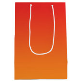 赤い及びオレンジグラデーション ミディアムペーパーバッグ (裏面)
