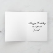 赤い及びオレンジペイズリーのハッピーバースデーの挨拶状 カード (内部)