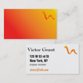 赤い及びオレンジロゴ、名刺 名刺 (正面/裏面)