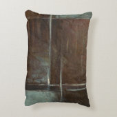 赤い及び灰色のレンガ壁 アクセントクッション (裏面(縦))