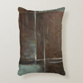 赤い及び灰色のレンガ壁 アクセントクッション (正面(垂直))