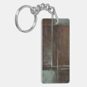 赤い及び灰色のレンガ壁 キーホルダー (正面左)