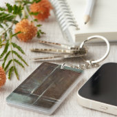 赤い及び灰色のレンガ壁 キーホルダー (正面右)