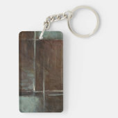 赤い及び灰色のレンガ壁 キーホルダー (裏面)