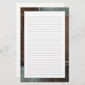 赤い及び灰色のレンガ壁 便箋 (正面/裏面)