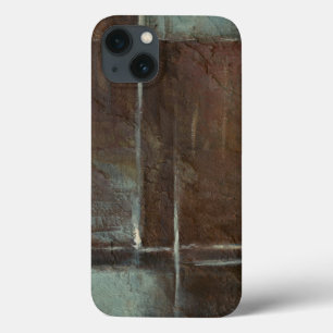赤い及び灰色のレンガ壁 iPhone 13ケース