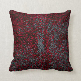 赤い及び灰色のShagreen クッション
