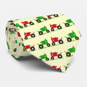 赤い及び緑のトラクターのタイ ネクタイ (ロール)