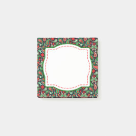 赤い及び緑のペイズリーのクリスマスのポスト・イット ポストイット