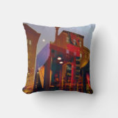 赤い反射:フィラデルフィアの通り クッション (正面)