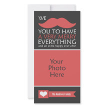 赤い口おもしろいひげクリスマスフォト