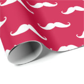 赤い口ひげバレンタインデラッピング紙 ラッピングペーパー (ロールコーナー)