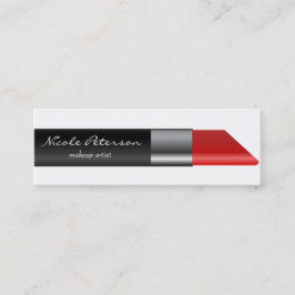 赤い口紅の化粧のユニークなプロフェッショナル スキニー名刺