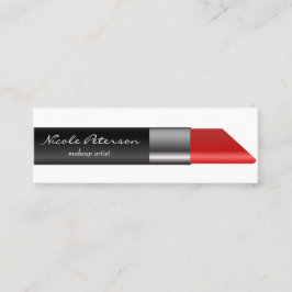 赤い口紅の化粧のユニークなプロフェッショナル スキニー名刺