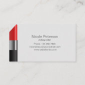 赤い口紅の化粧 名刺 (裏面)