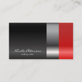 赤い口紅の化粧 名刺