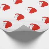 赤い口紅を身に着けている美しい赤毛 ラッピングペーパー (角)