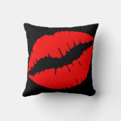 赤い口紅キスオンブラック クッション (裏面)