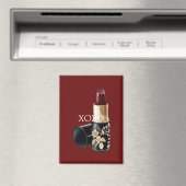 赤い口紅ブラックフローラ マグネット (インサイチュ (食洗機))