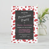 赤い口紅プリント 招待状 (スタンド正面)