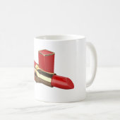 赤い口紅メイクアップマグ コーヒーマグカップ (正面右)