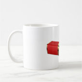 赤い口紅メイクアップマグ コーヒーマグカップ (左)