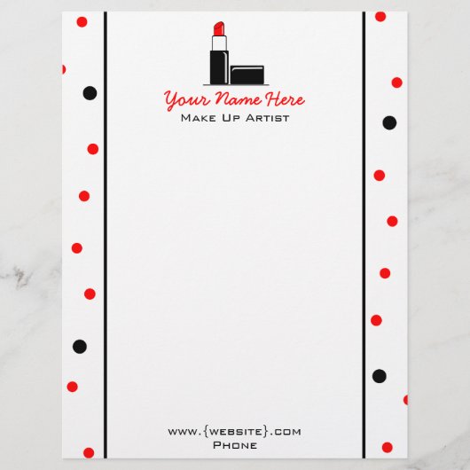 赤い口紅レターヘッド レターヘッド (正面)