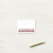 赤い口紅爪、 ネイルポーランドメイクアップ美しいポストIts ポストイット (デスク上)