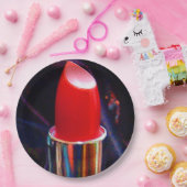 赤い口紅 ペーパープレート (パーティー)