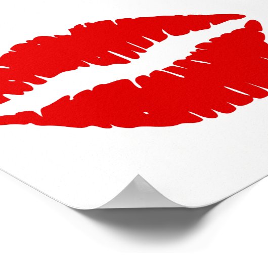 赤い口紅 ポスター (角)