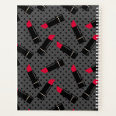 赤い口紅、レトロ プランナー手帳 (裏面)