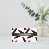 赤い口紅、レトロ 名刺 (スタンド正面)