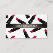 赤い口紅、レトロ 名刺 (正面)