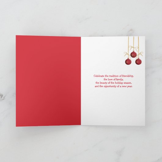 赤い古いトラックのクリスマスゴールデンレトリバー シーズンカード (内部)